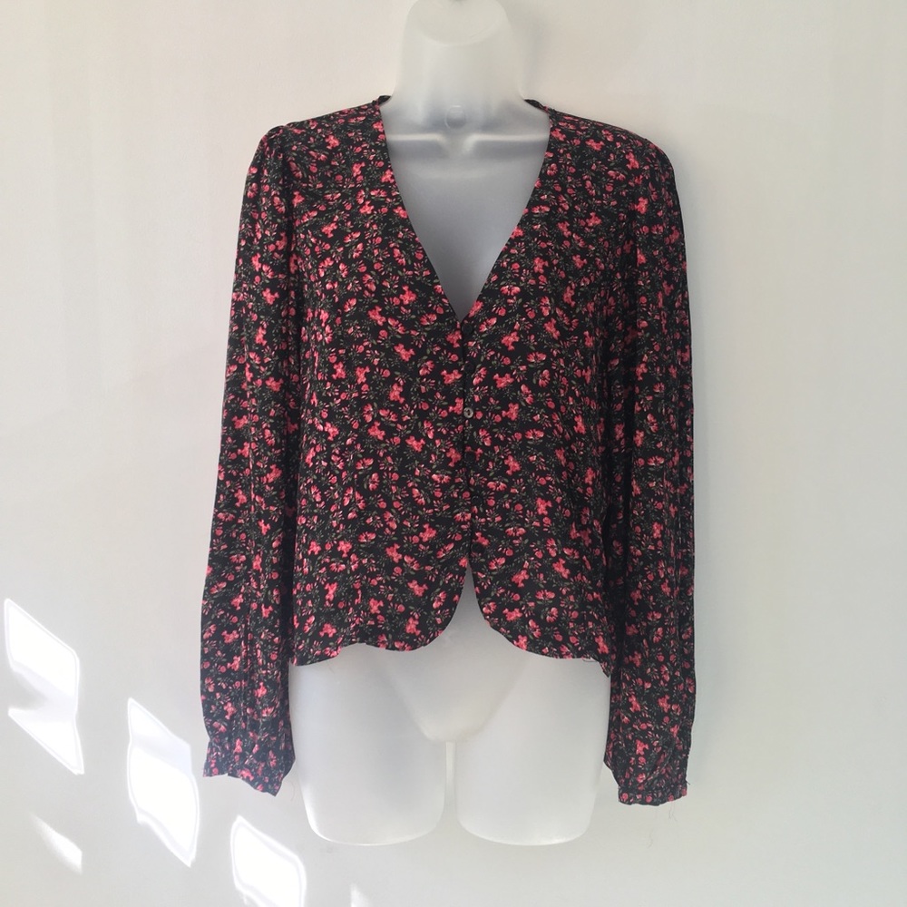 ISO Know One Cares Floral Multicolored Blouse